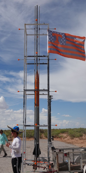 Redshift rocket on the launch pad